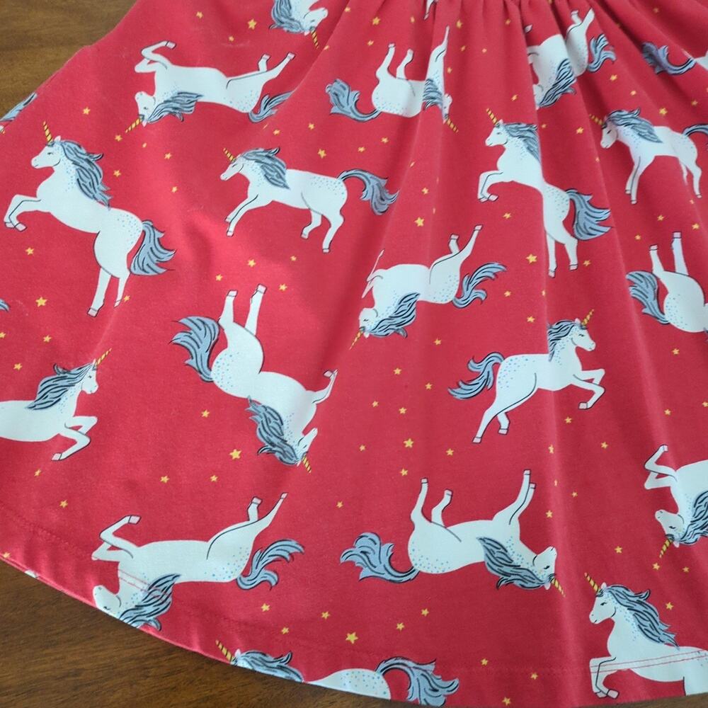 Hannah Andersson Magical Festival Unicorn Cotton Skater Dress size 6/7 GUC - Picture 10 of 12